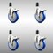 Service Caster 5 Inch 316SS Blue Poly Swivel 1-5/8 Inch Expanding Stem Caster Set Lock Brake SCC-SS316TTLEX20S514-PPUB-BLUE-158-4 - alternate 1